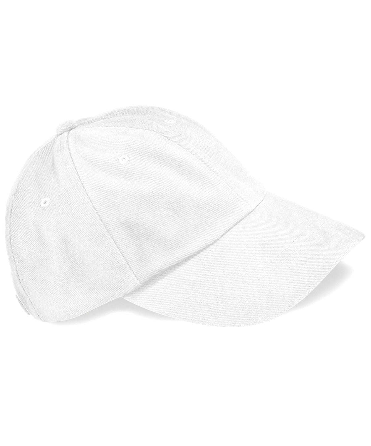 Brushed Cotton Cap with Silver Buckle Strap - White
