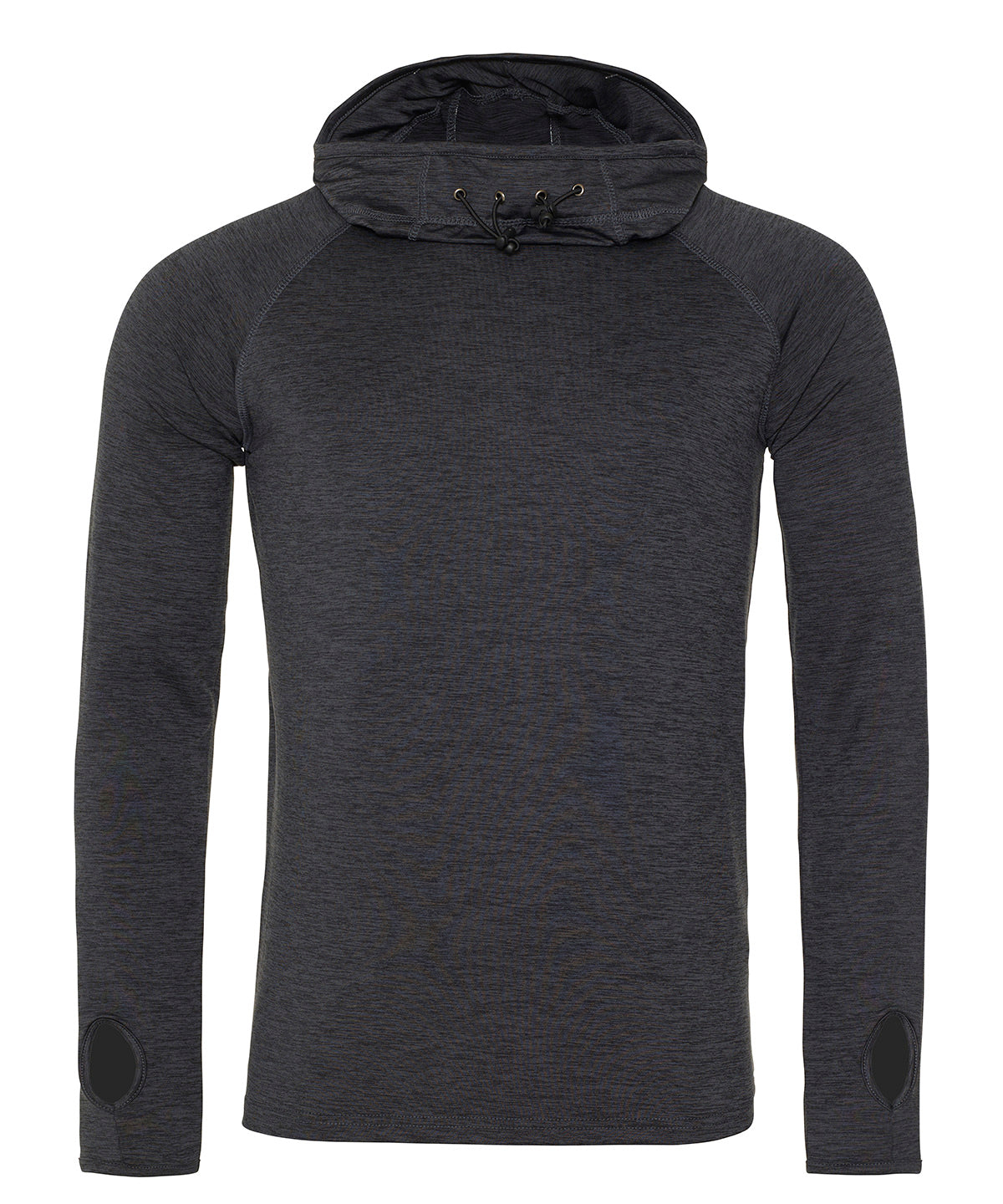 Cool Cowl Neck Pullover Top - Black Slate Melange