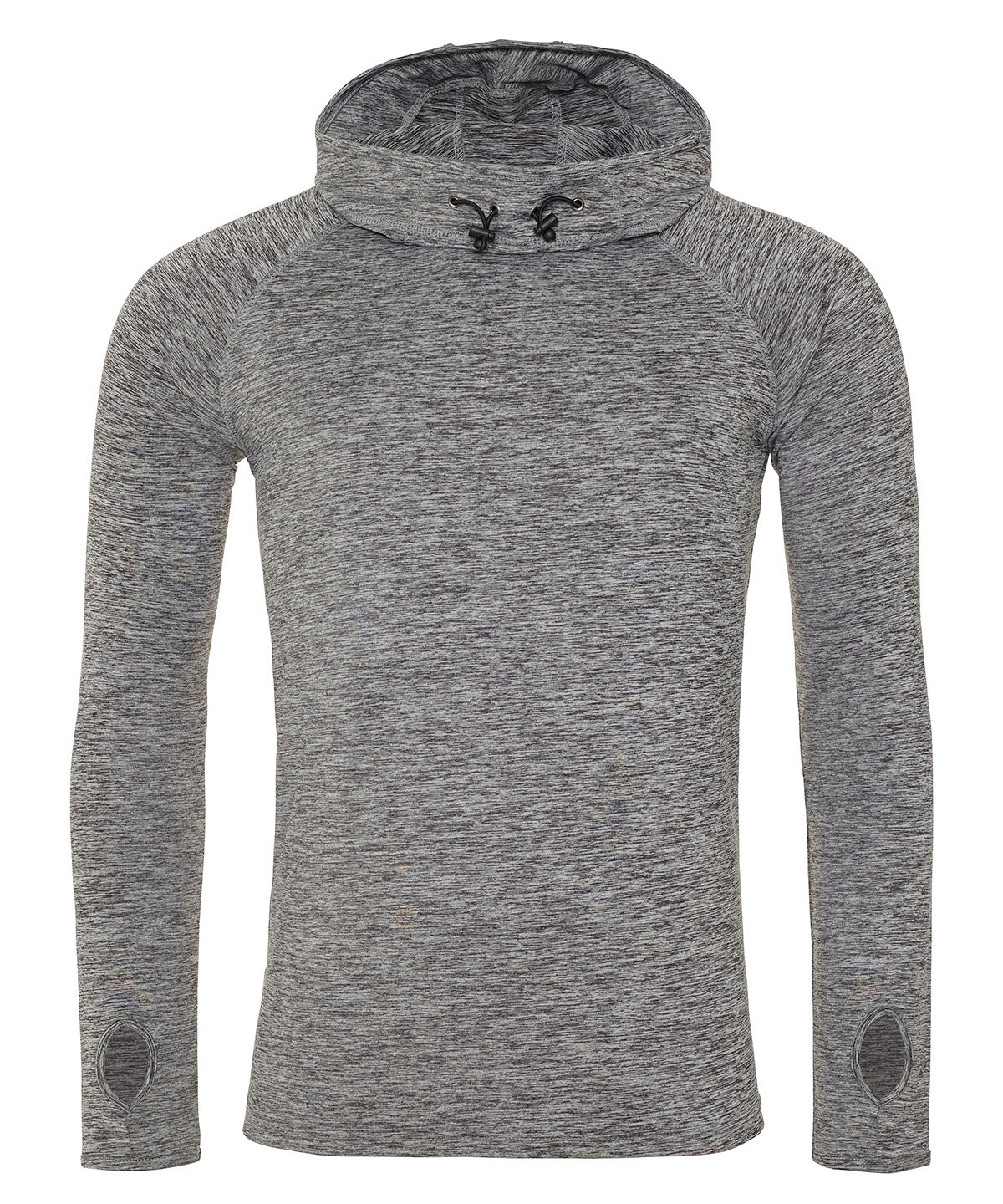 Cool Cowl Neck Pullover Top - Grey Melange