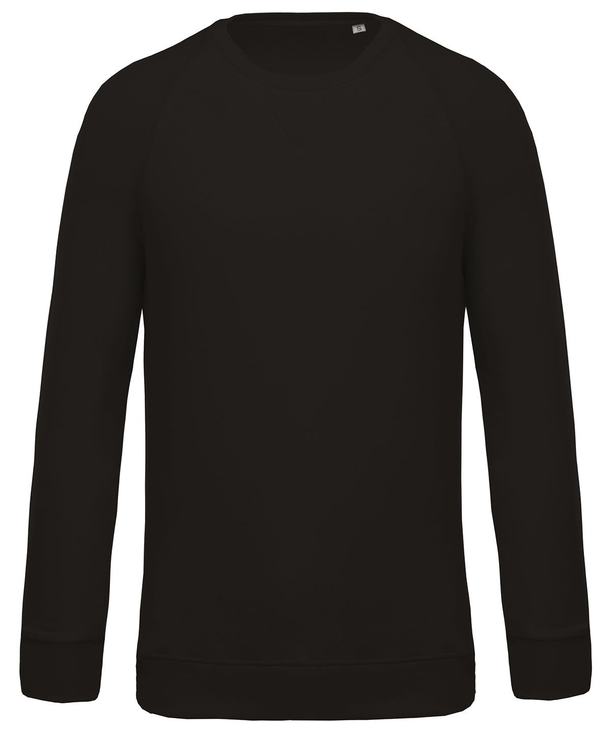 Men's Organic Cotton Sweatshirt with a V neckline - Black