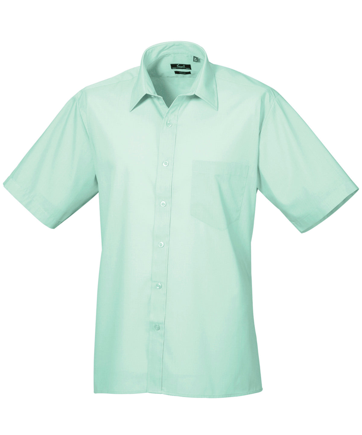Men's Short Sleeve Poplin Work Shirt - Aqua