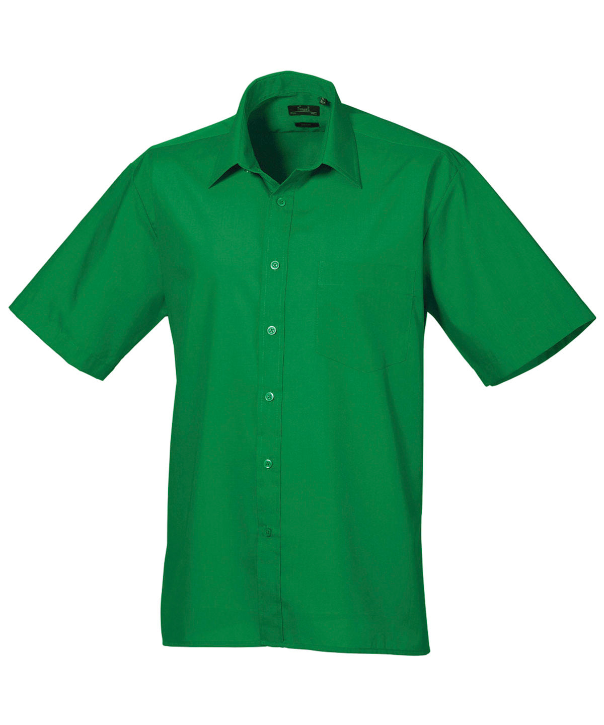 Men's Short Sleeve Poplin Work Shirt - Emerald