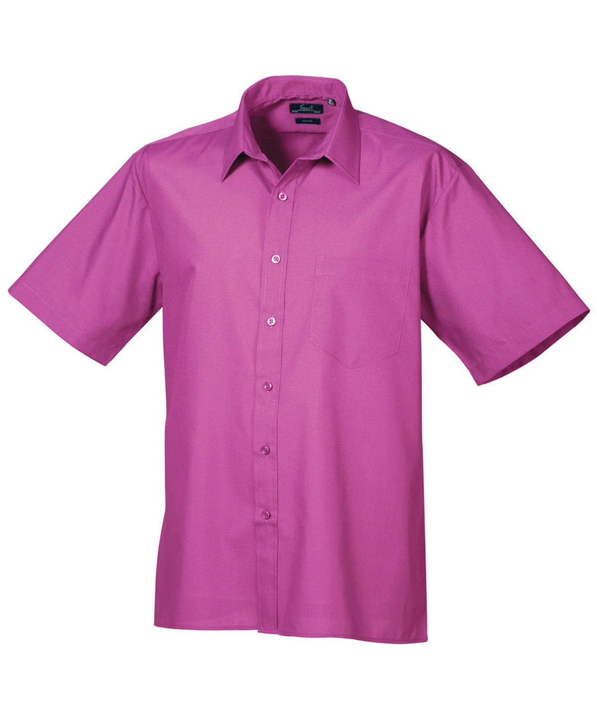 Men's Short Sleeve Poplin Work Shirt - Hot Pink