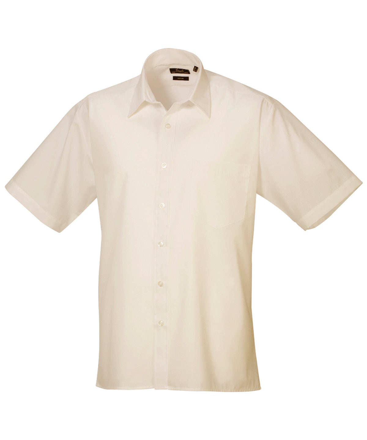 Men's Short Sleeve Poplin Work Shirt - Natural