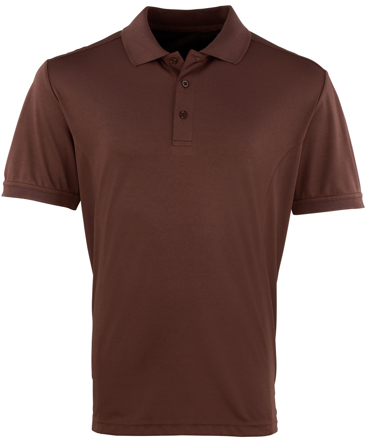 Fitted short sleeve Collared Polo T-shirt - Brown