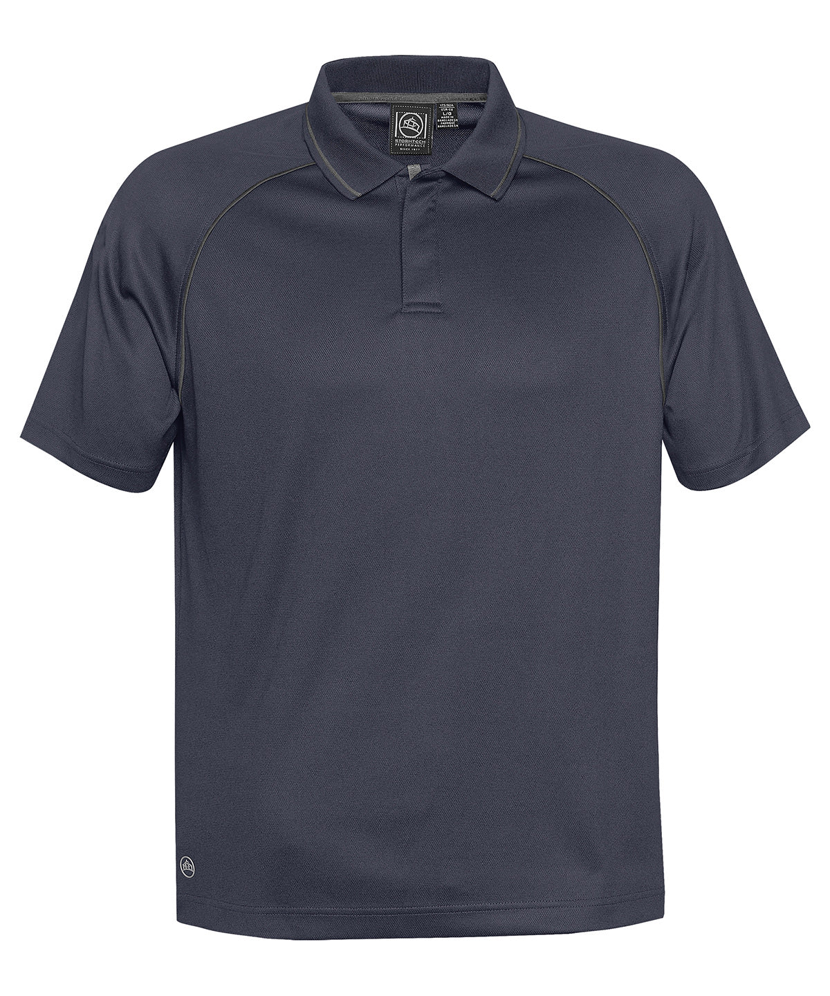 Performance Polo Moisture-Wicking and contrast piping - Navy