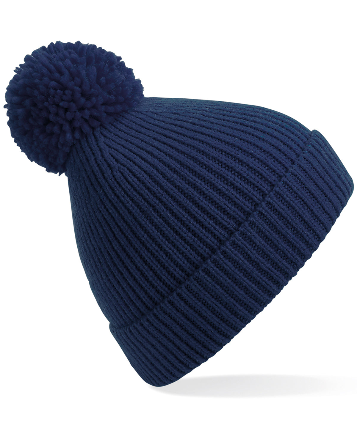 Engineered Knit Pom Pom Beanie - Oxford Navy