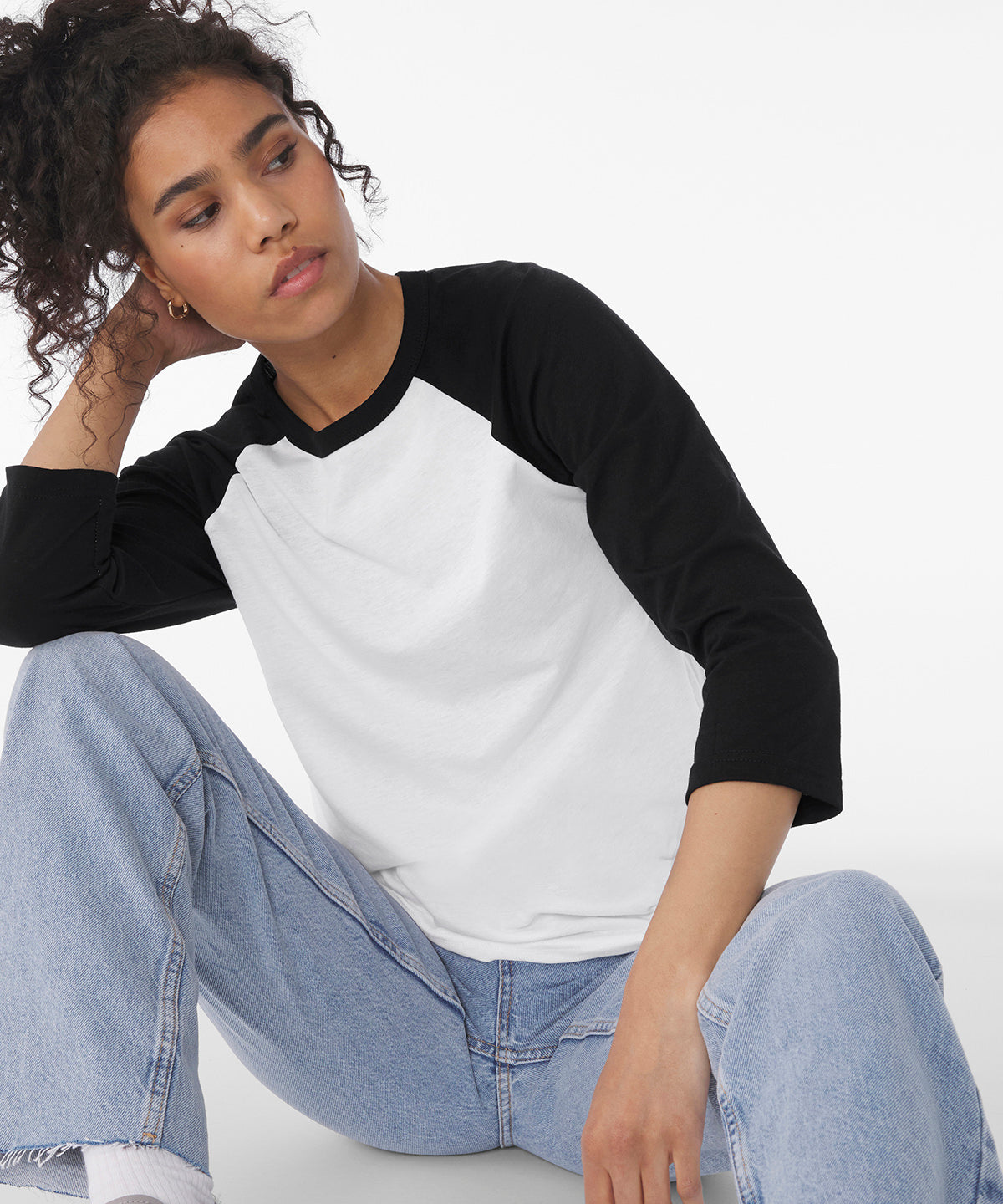 Unisex triblend ¾ sleeve baseball t-shirt