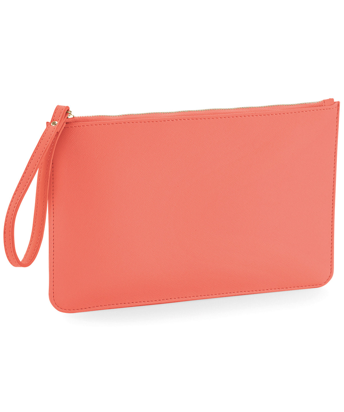 Saffiano Boutique Accessory Pouch Wristlet - Coral