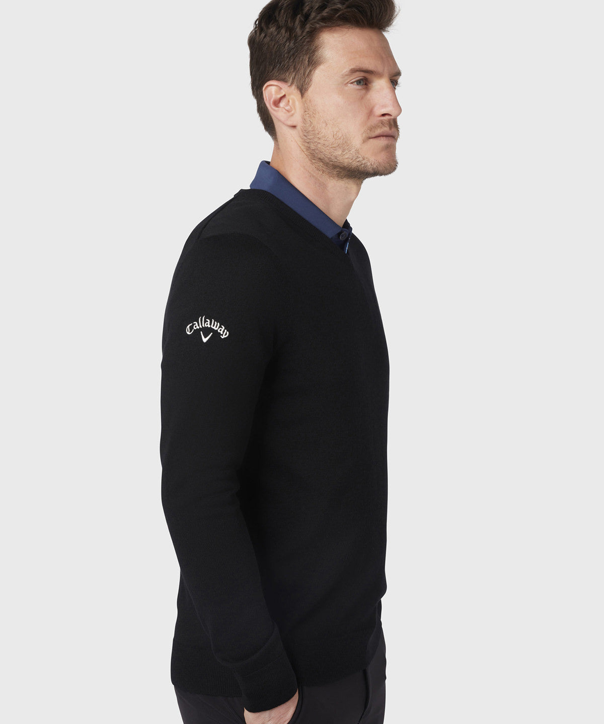 Ribbed v-neck Merino sweater