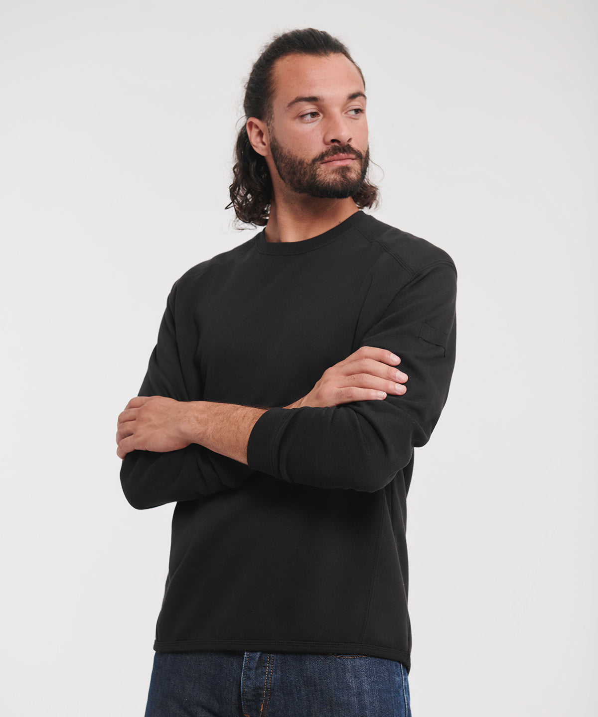 Heavy-Duty Workwear Crew Neck Sweatshirt - Orange