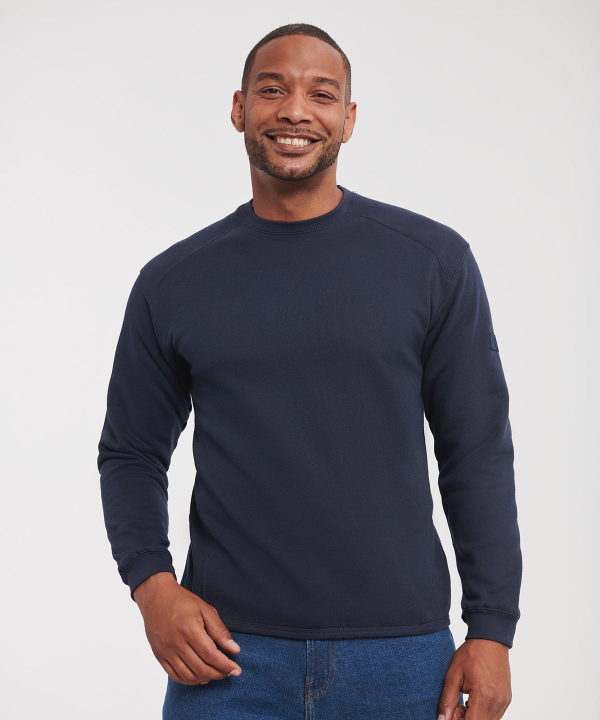 Heavy-Duty Workwear Crew Neck Sweatshirt - Orange
