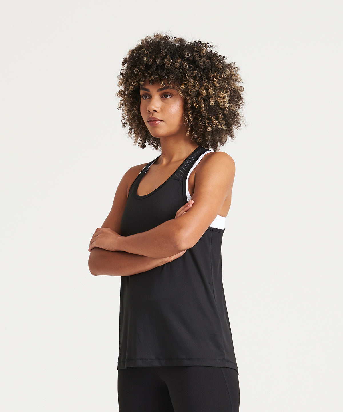 Women's Cool Smooth Racerback Vest - Hot Pink/Black