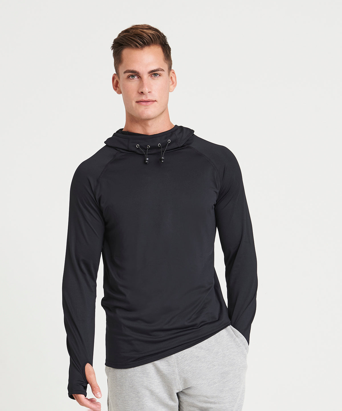 Cool Cowl Neck Pullover Top - Grey Melange