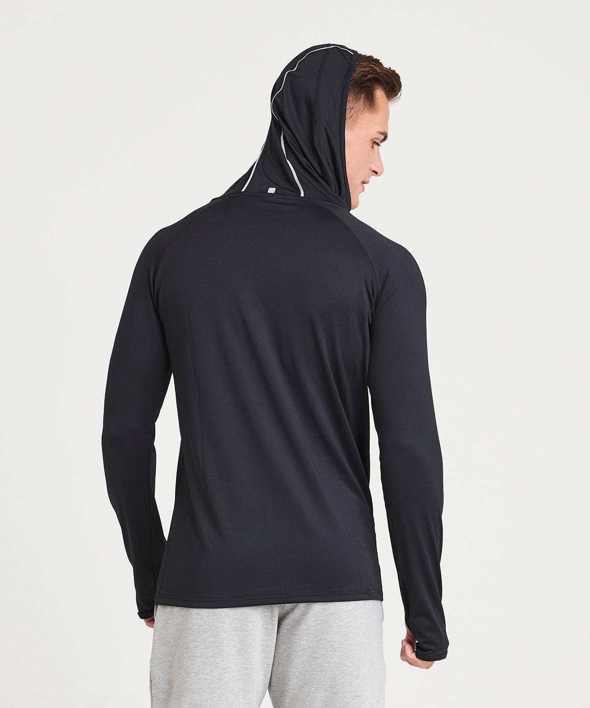 Cool Cowl Neck Pullover Top - Black Slate Melange