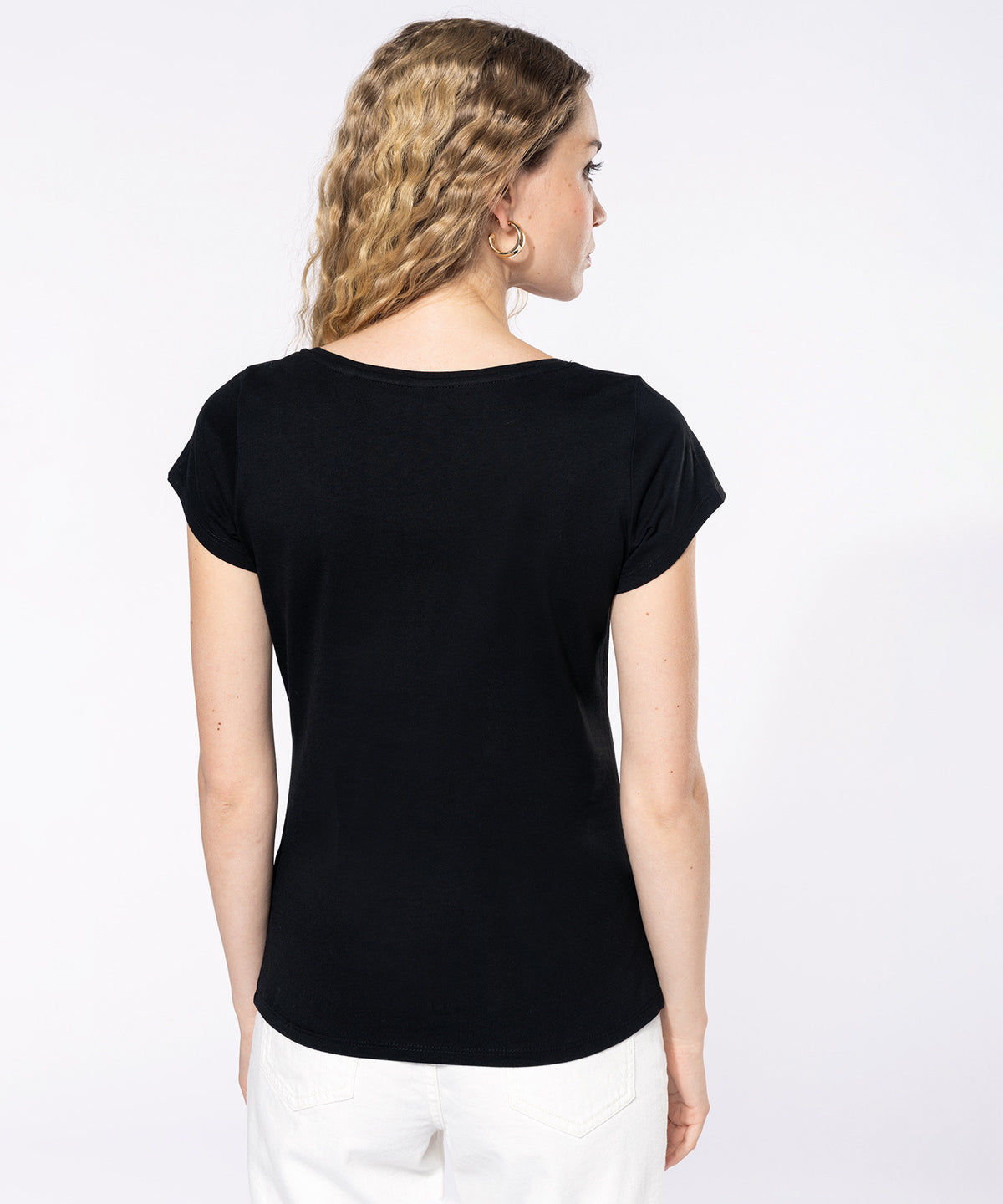 Ladies' Fitted Boat Neck Tee - Tropical Blue