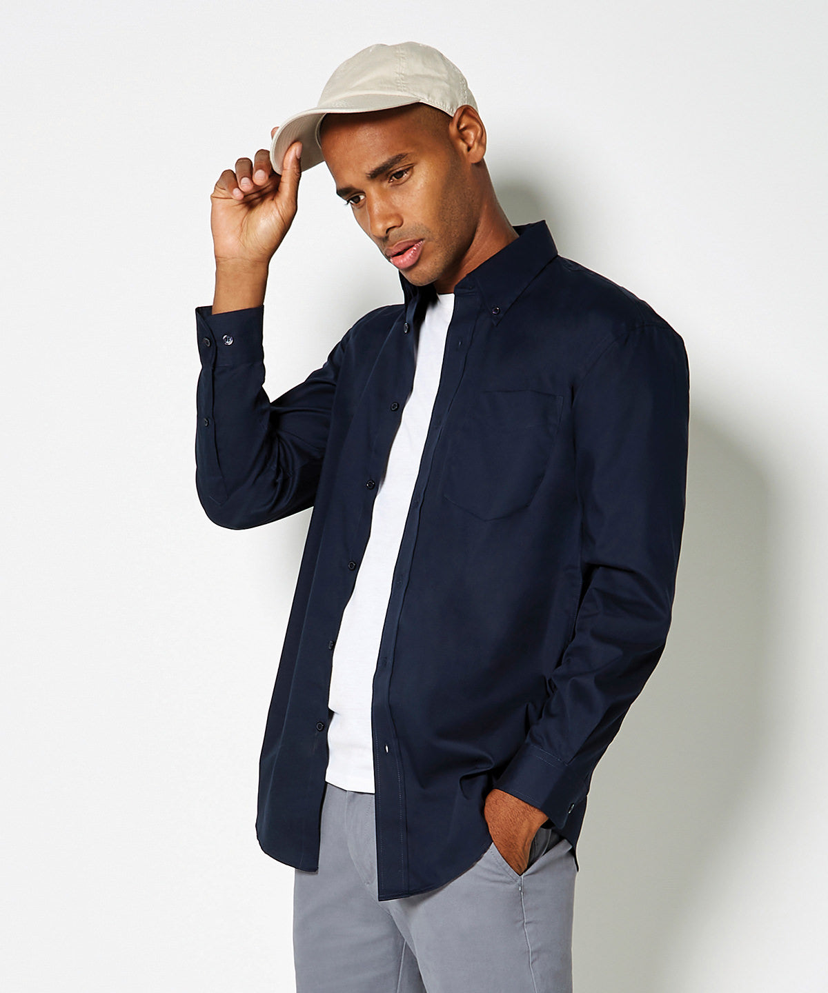 Corporate Oxford Long-Sleeve Shirt - Red