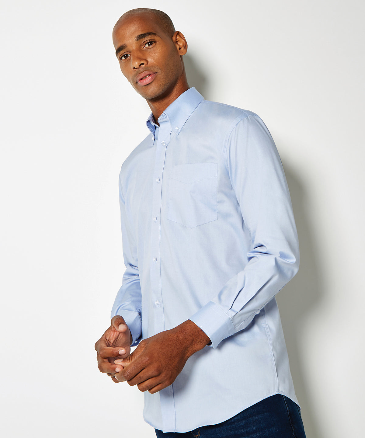 Corporate Oxford Long-Sleeve Shirt - Red