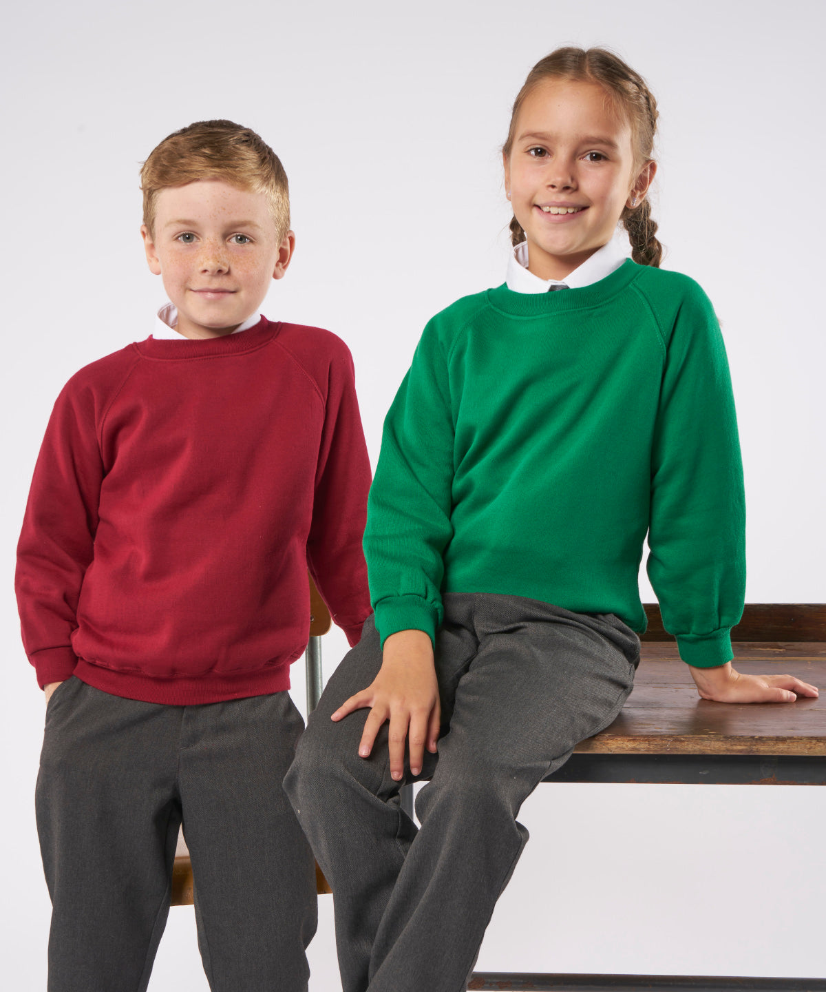 Kids Durable School Sweatshirt - Raspberry