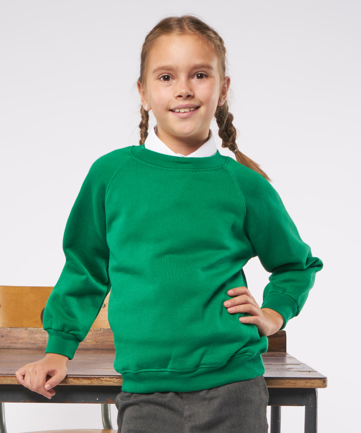 Kids Durable School Sweatshirt - Raspberry