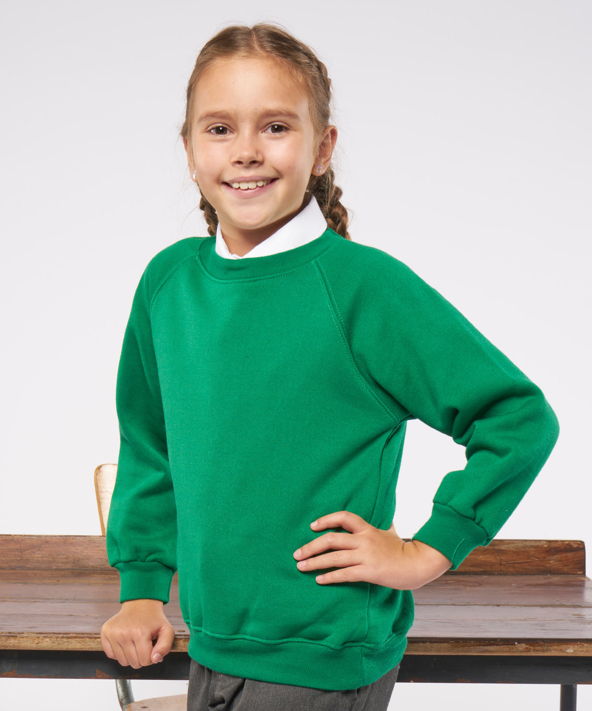 Kids Durable School Sweatshirt - Raspberry