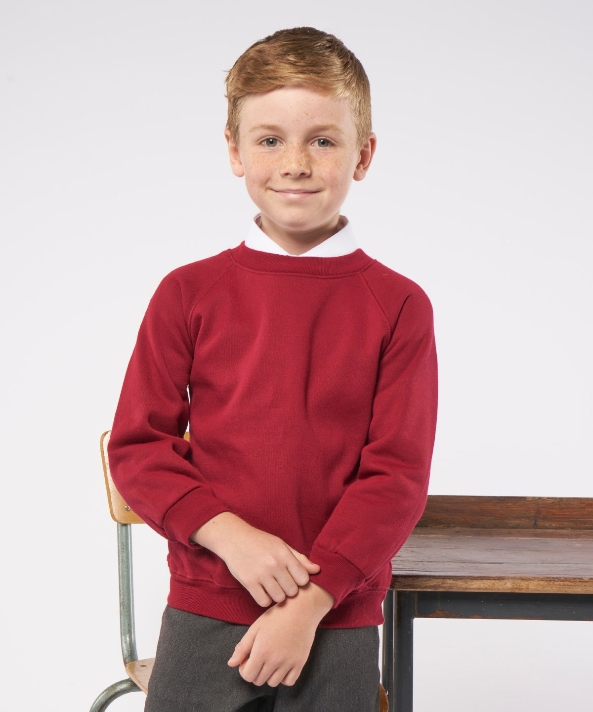 Kids Durable School Sweatshirt - Raspberry