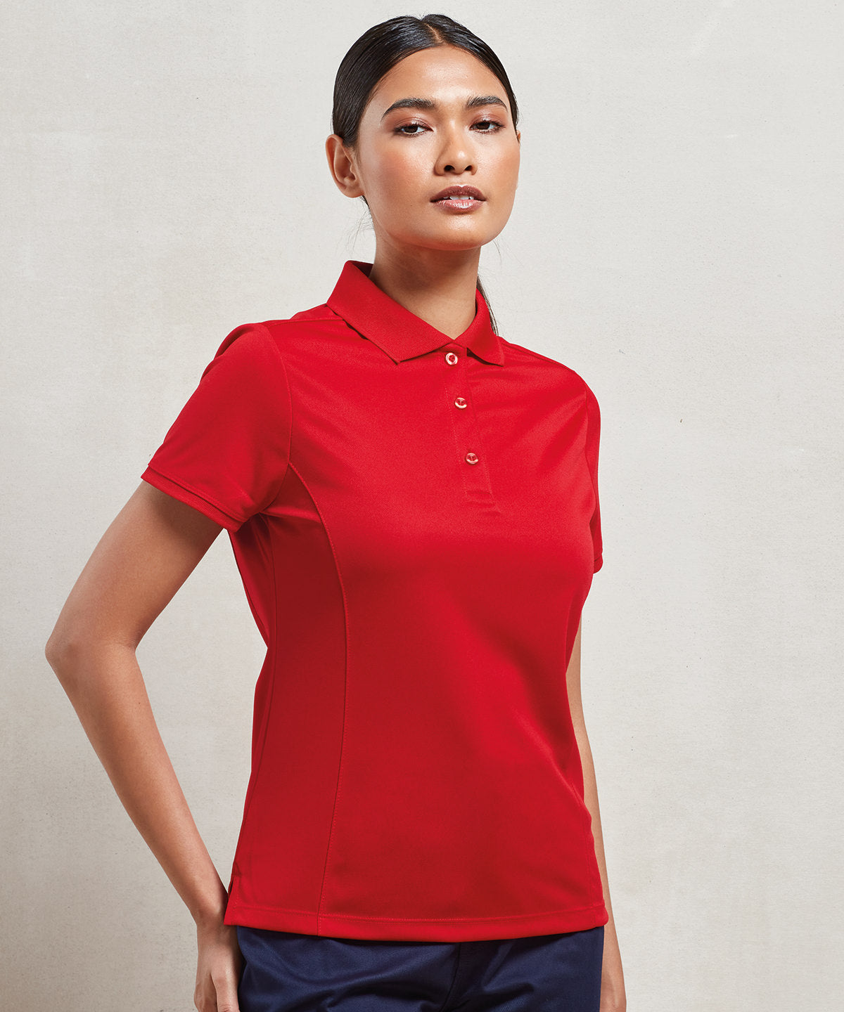 Women's Fitted short sleeve Collared Polo T-shirt - Kelly