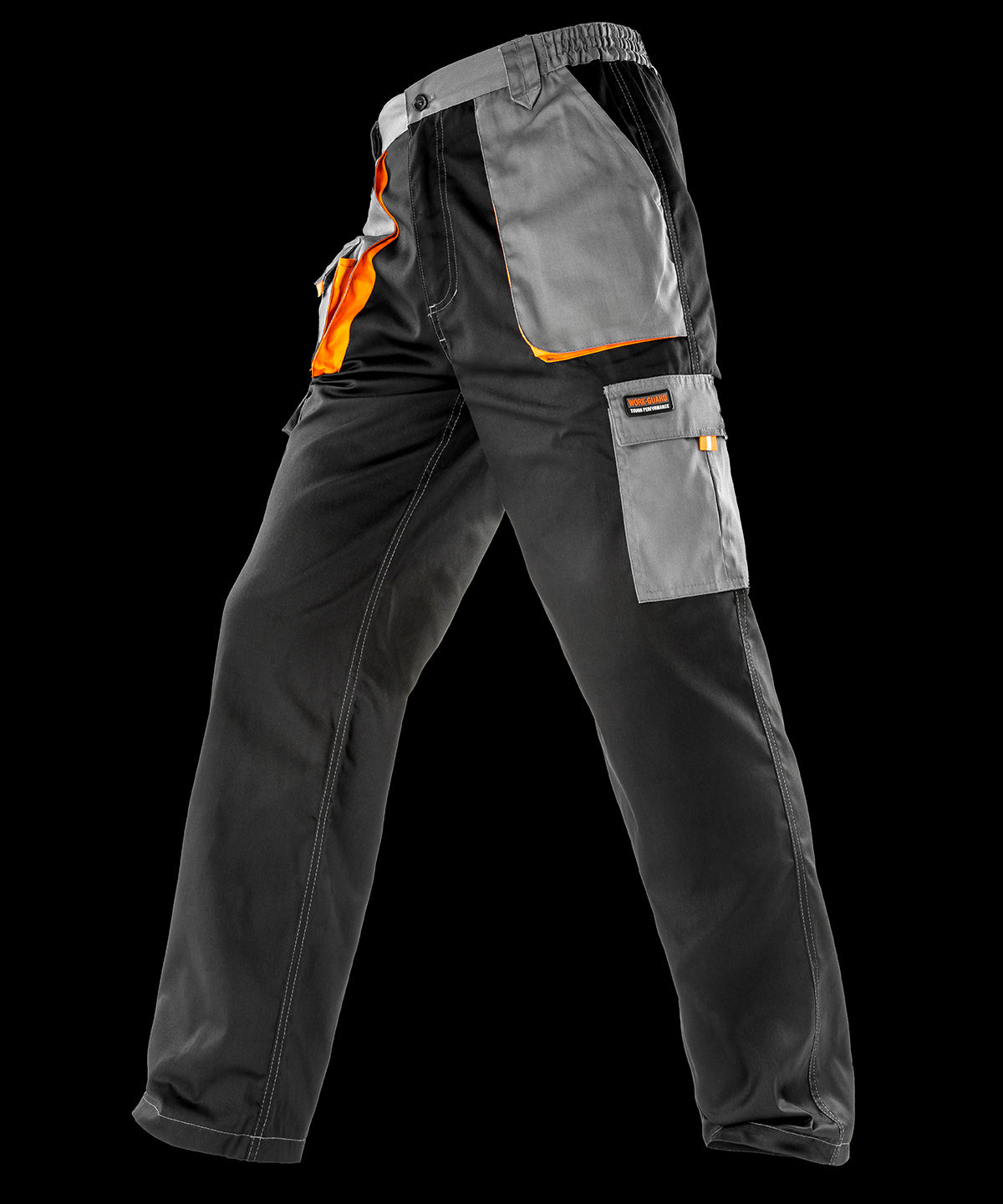 Work-Guard Lite Water Repellent Work Trousers - Royal/Navy/Orange