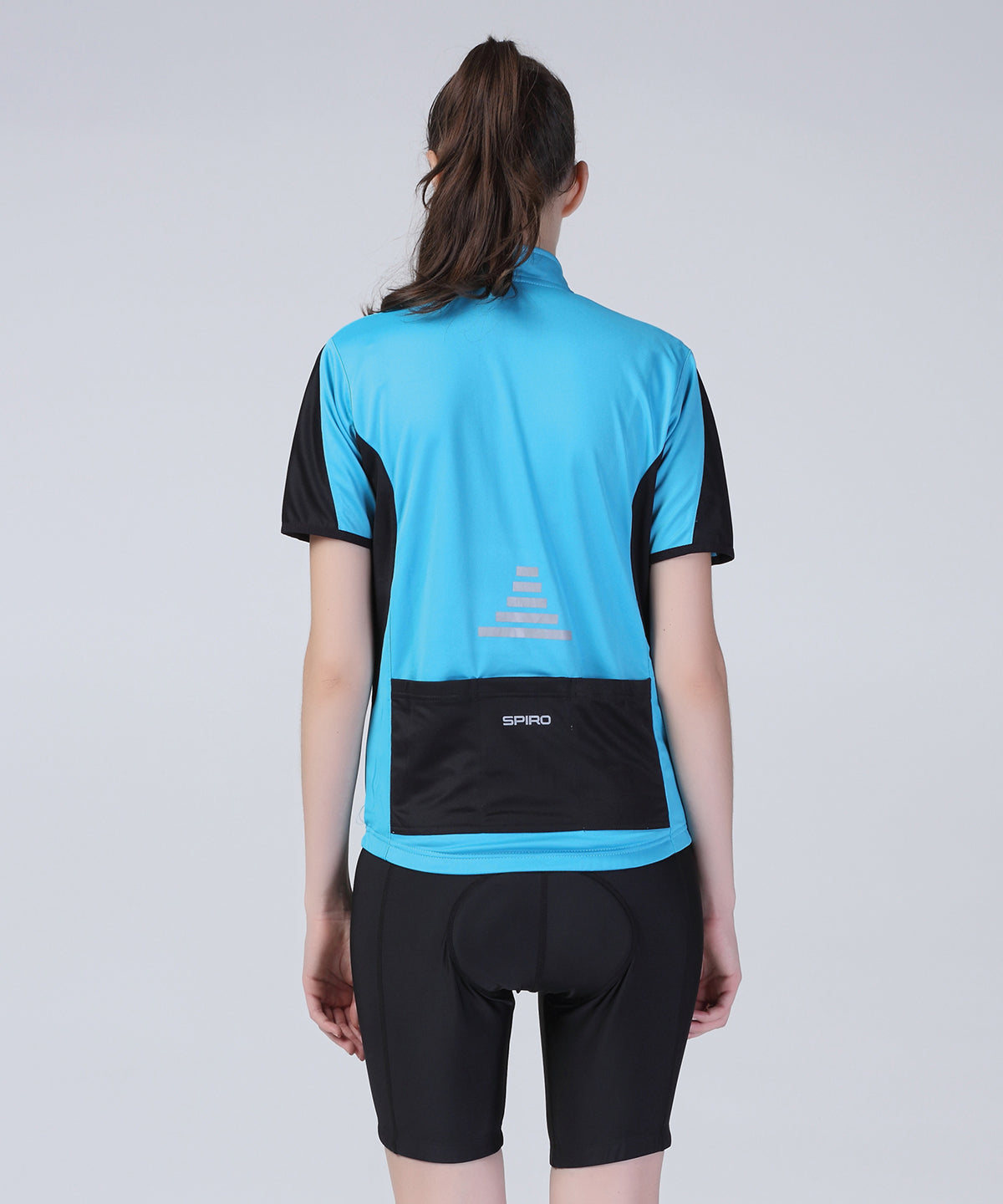 Women's Spiro Lightweight Full-Zip Cycling Top - Black/White