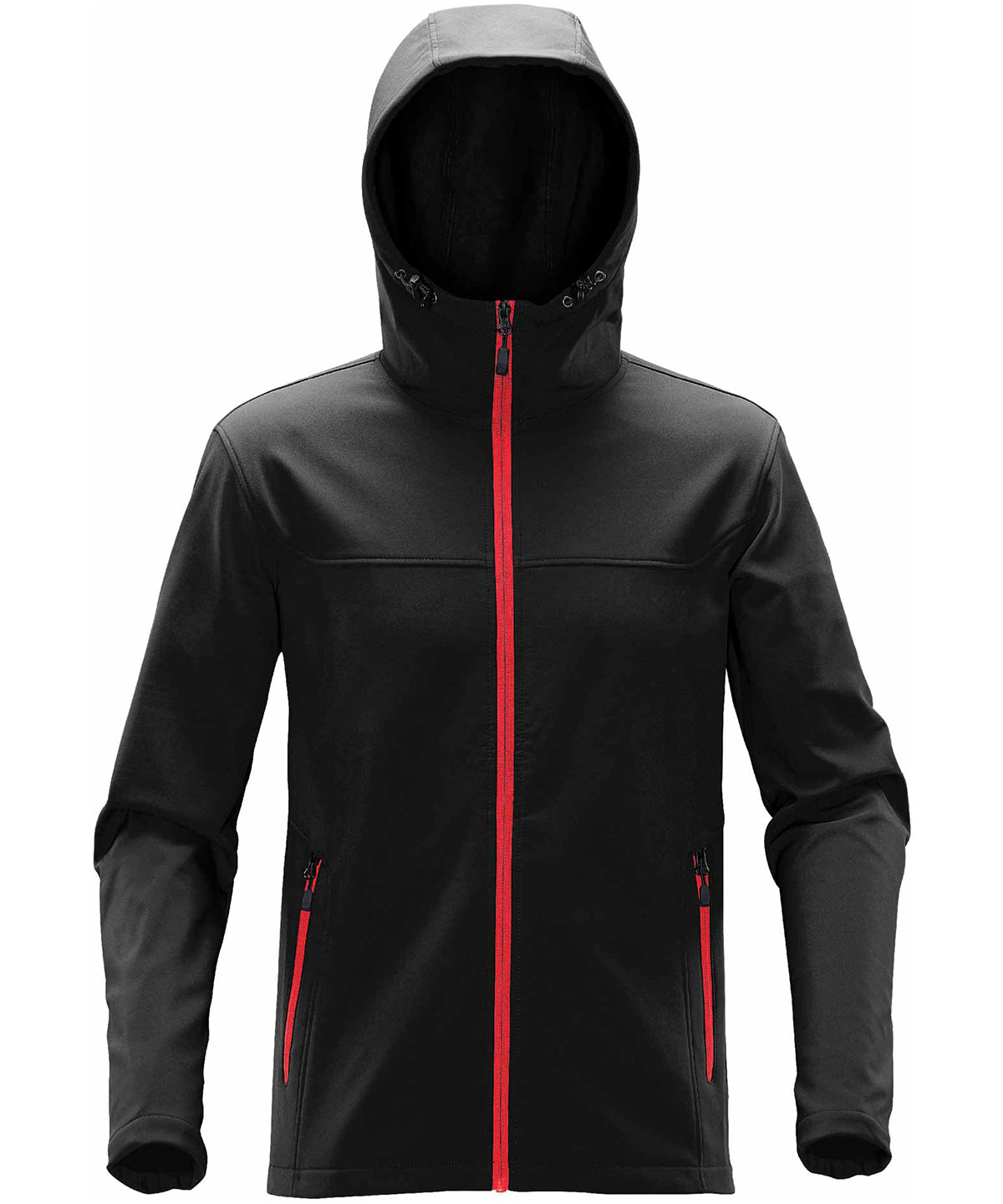 Orbiter Softshell Jacket with water-repellent fabric - Black/Bright Red