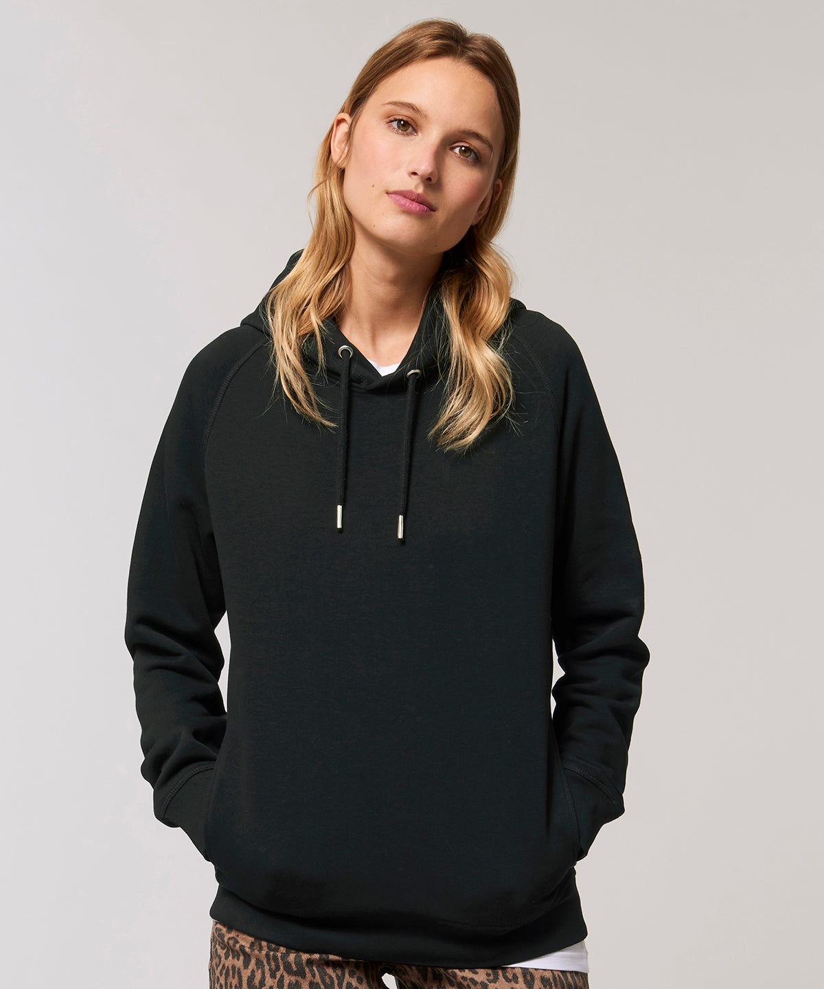 Side Pocket Organic Cotton Blend Hoodie - Heather Grey†♢