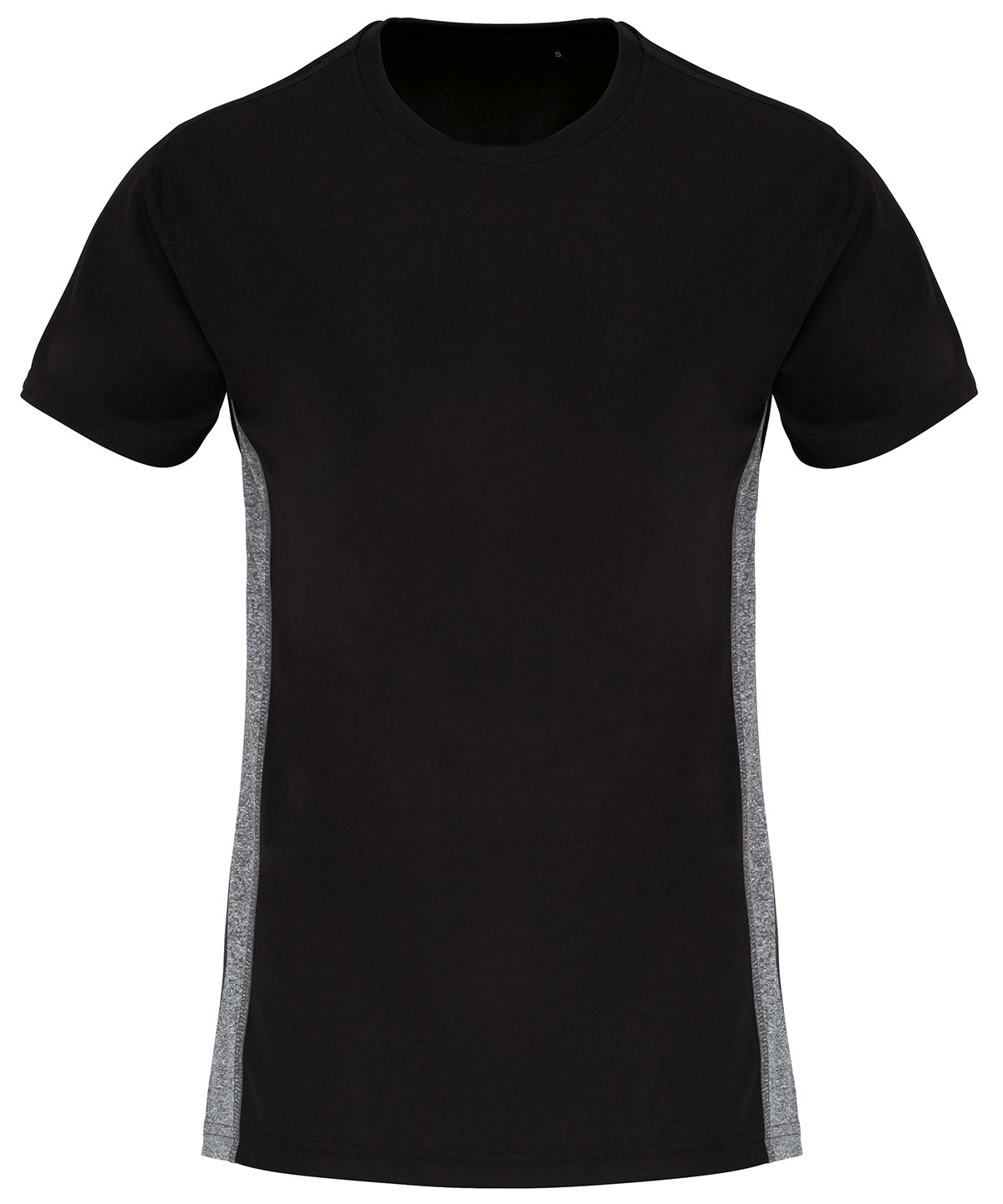 Women's Contrast Panel Performance Sports Tee
- Black/Black Melange