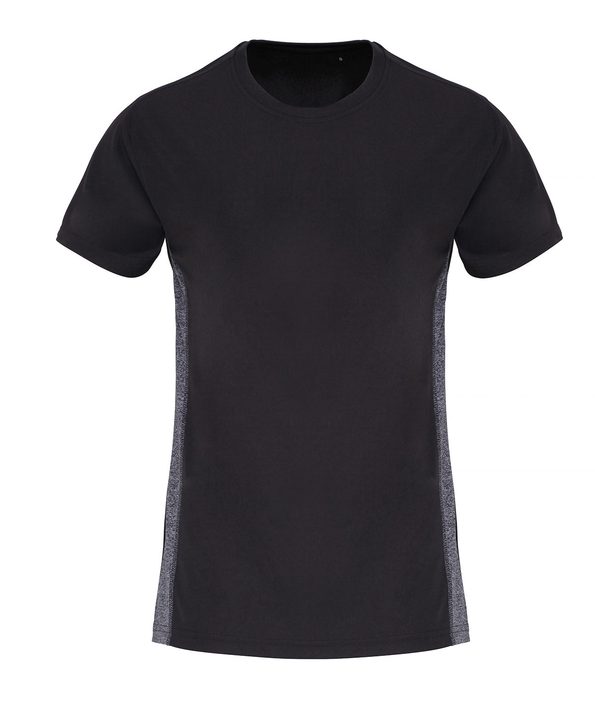 Women's Contrast Panel Performance Sports Tee
- Charcoal/Black Melange