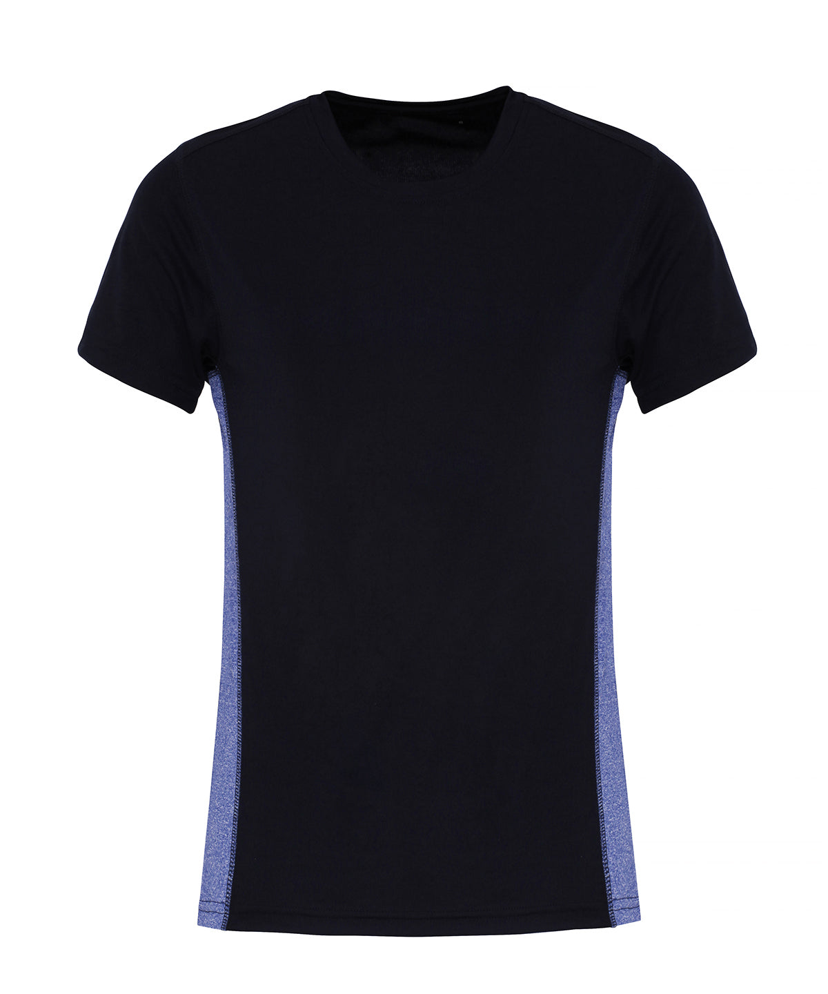 Women's Contrast Panel Performance Sports Tee
- Charcoal/Black Melange
