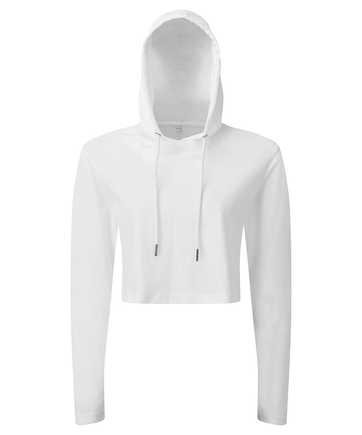 Women's Cropped Long Sleeve Hoodie - White