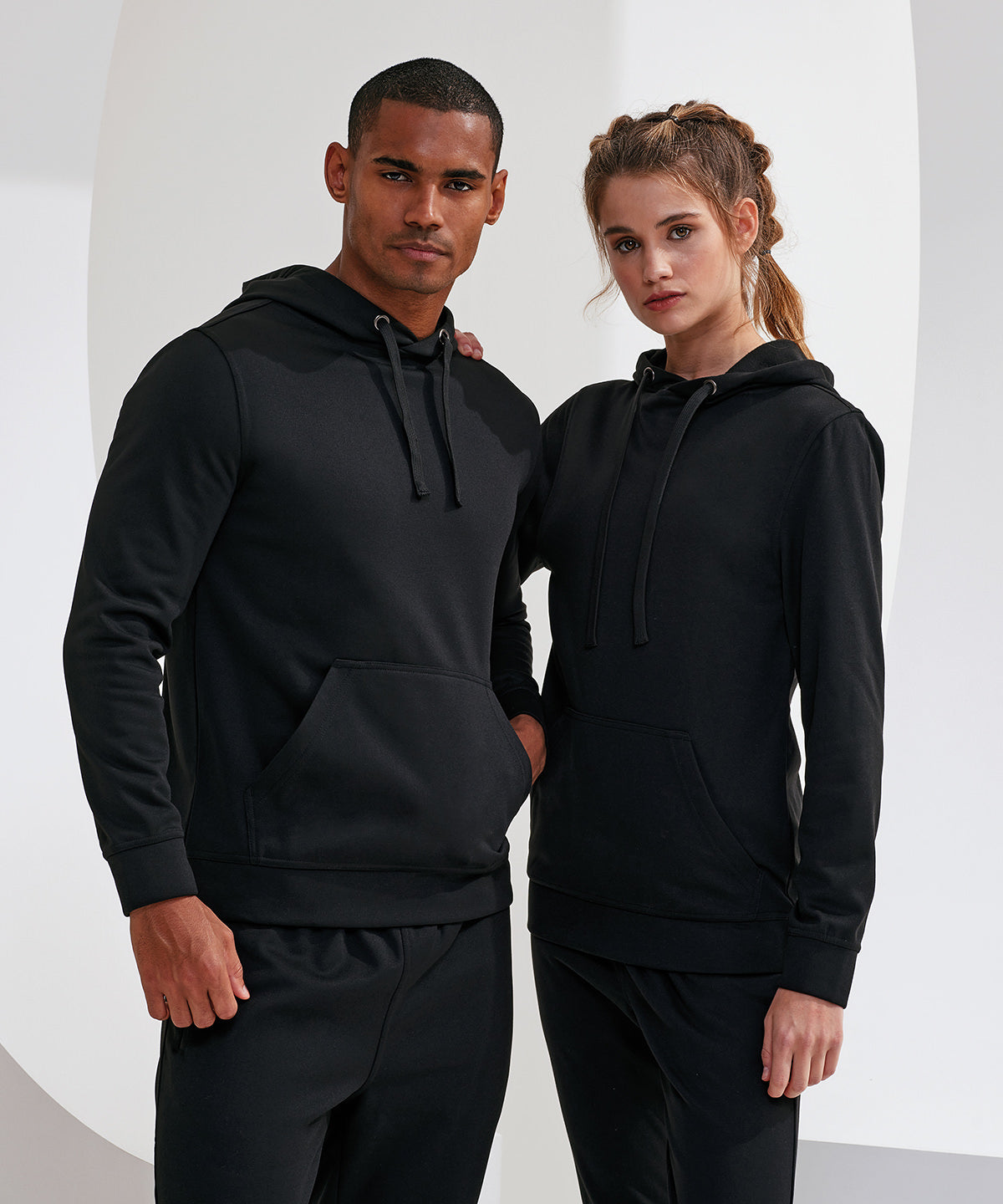 Recycled Unisex Pullover Hoodie - Grey Melange