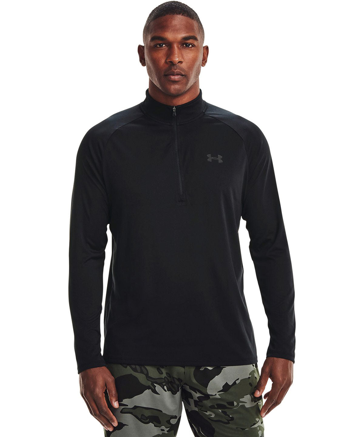 Under Armour - Tech™ 2.0 1/2 zip long sleeve - Carbon Heather/Black
