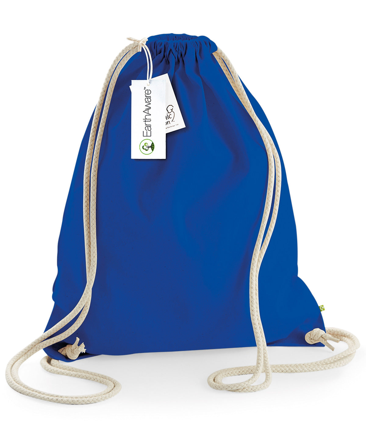 EarthAware Organic Gymsac with Heavy Rope Cord - White