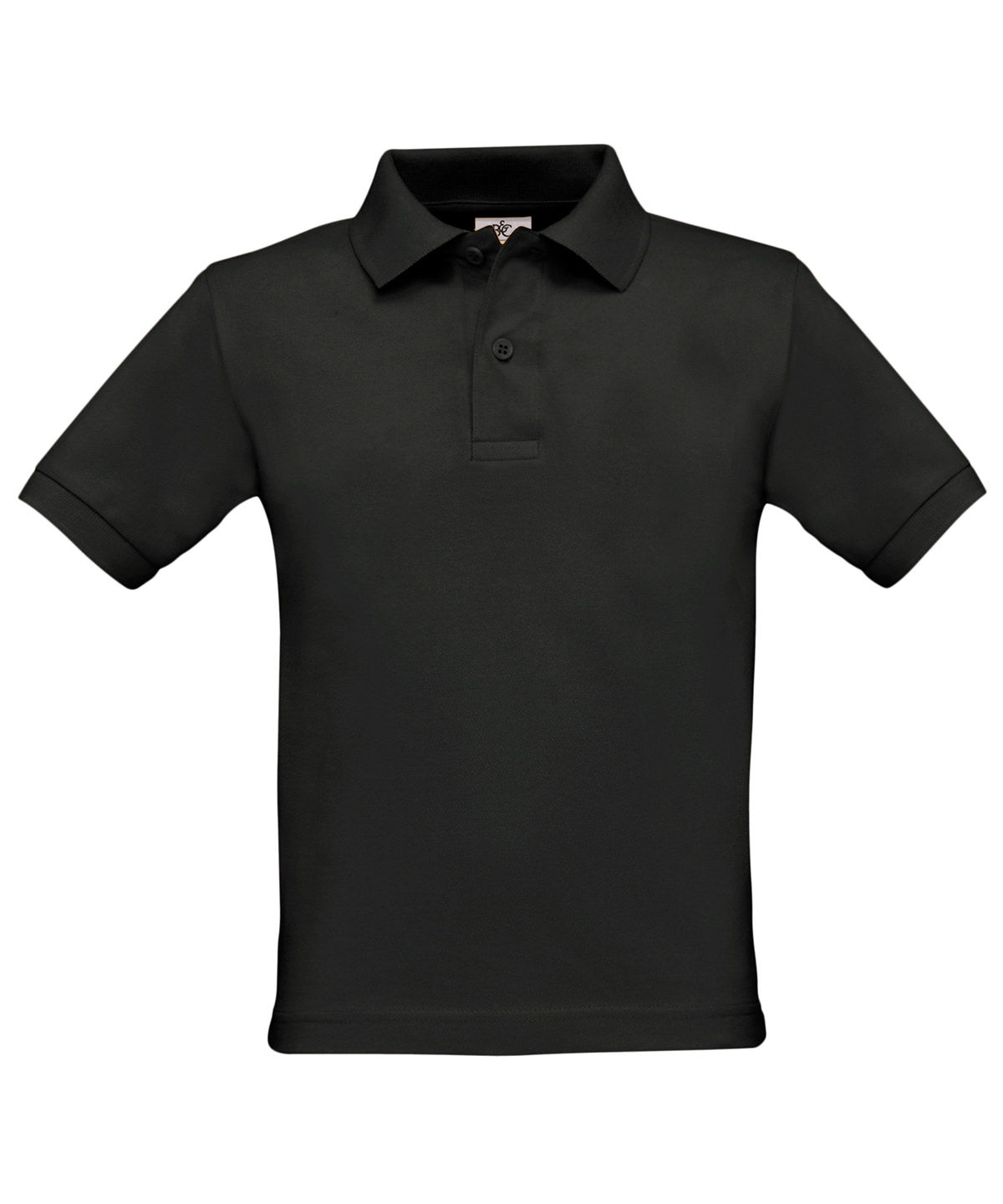 Kids' Short-Sleeve Piqué Polo Shirt - Black