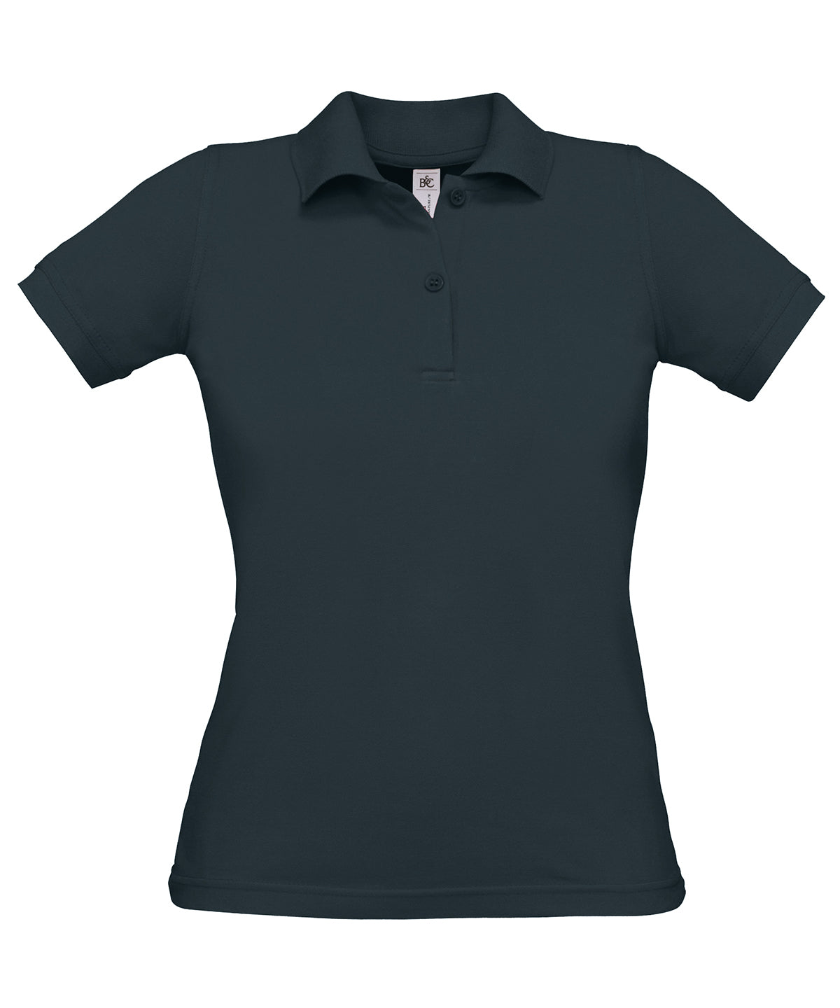 Slim-fit Womens short-sleeve polo with a rib knit collar - Dark Grey