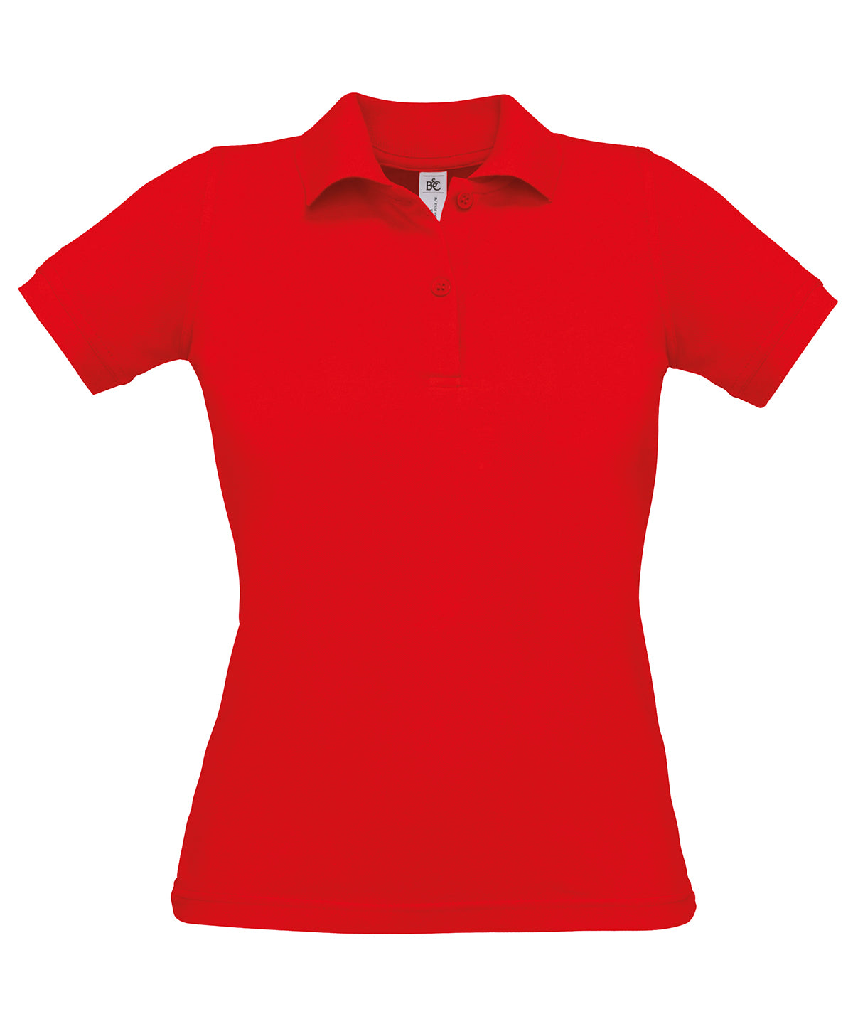 Slim-fit Womens short-sleeve polo with a rib knit collar - Red*