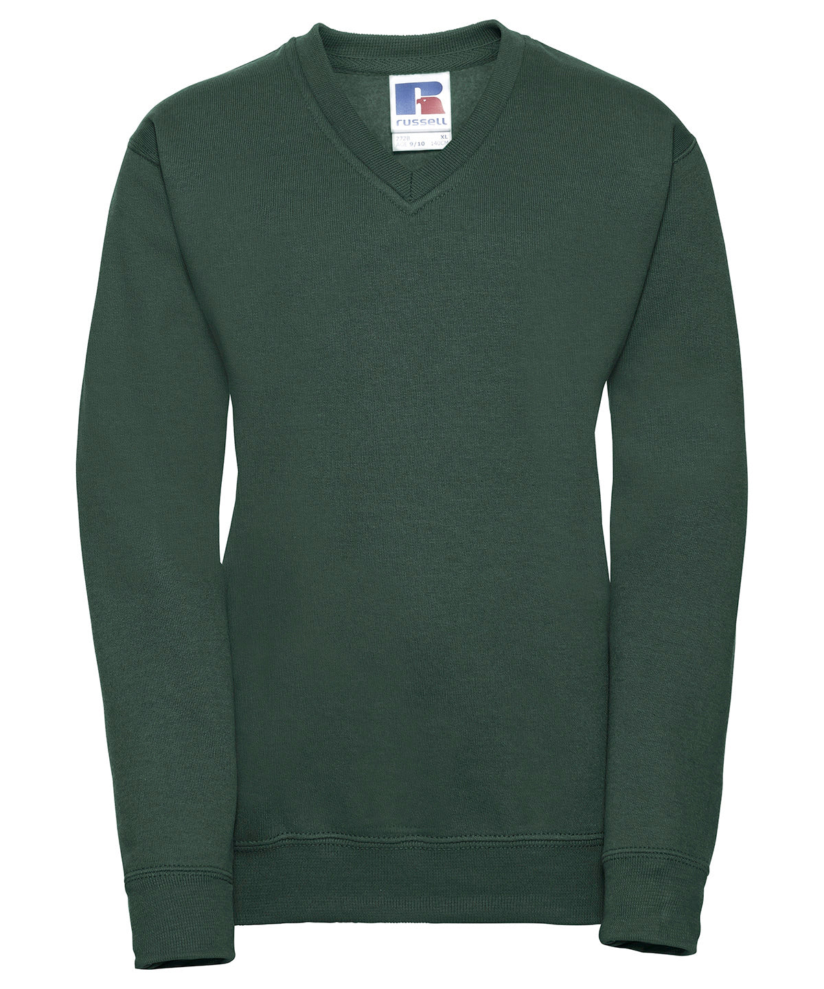 Kids V-Neck Sweatshirt - Smart & Comfortable - Bottle Green