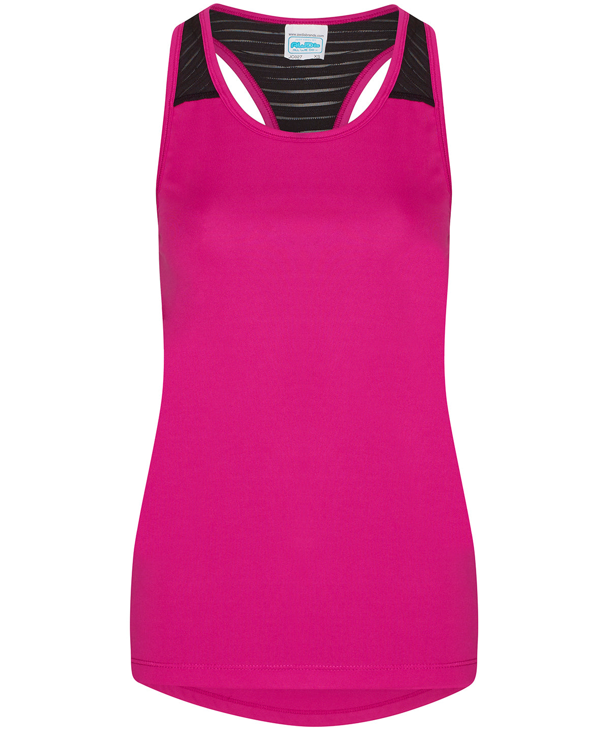 Women's Cool Smooth Racerback Vest - Hot Pink/Black