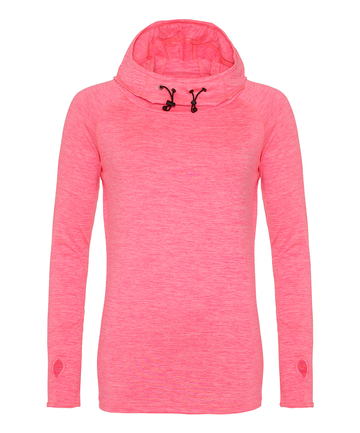 Women's Cool Cowl Neck Active Top - Electric Pink Melange