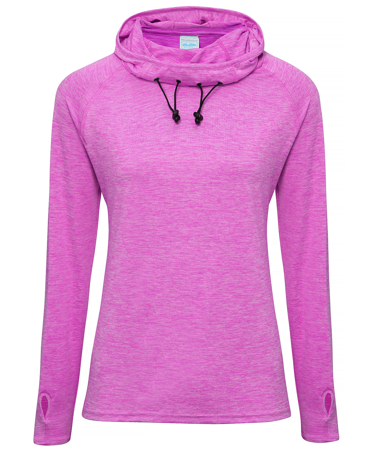 Women's Cool Cowl Neck Active Top - Raspberry Melange