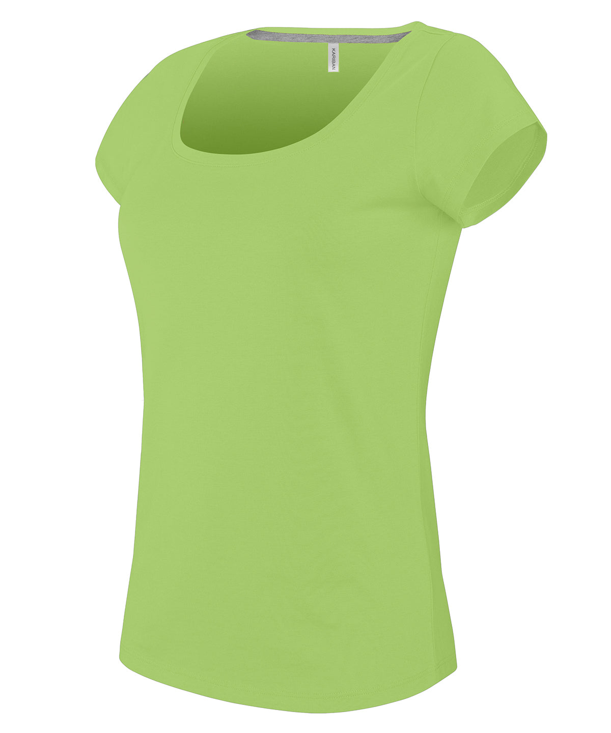 Ladies' Fitted Boat Neck Tee - Lime