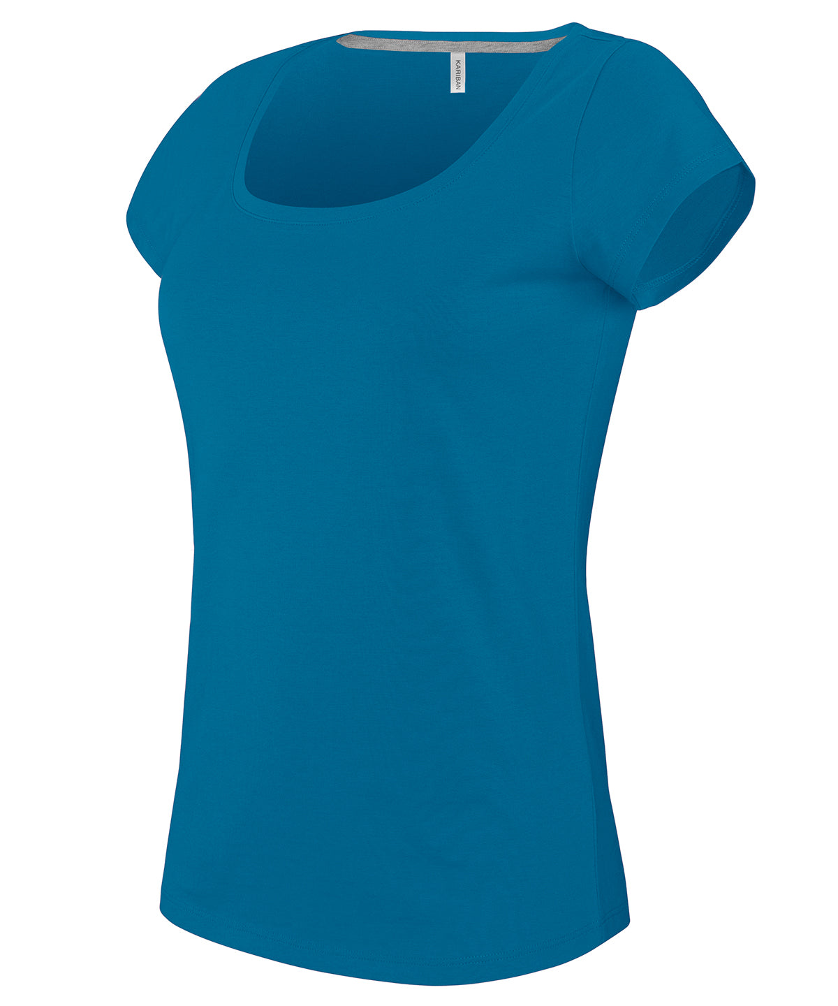 Ladies' Fitted Boat Neck Tee - Tropical Blue