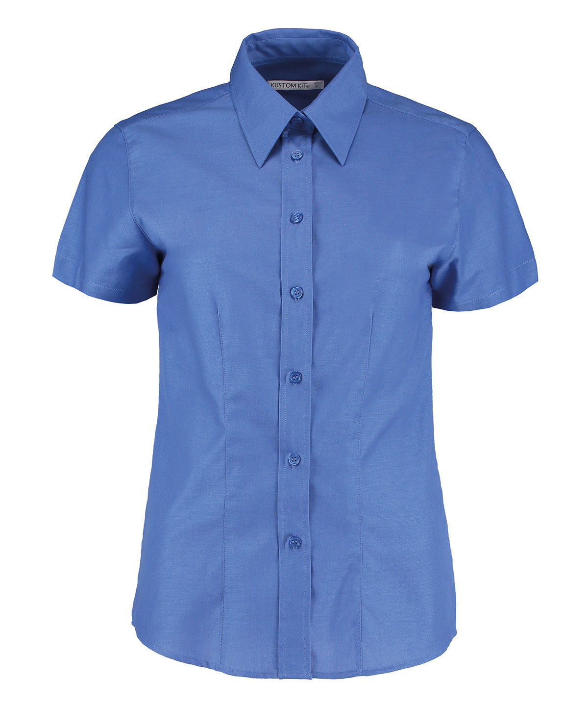 Women's Short-Sleeve Oxford Work Blouse - Italian Blue