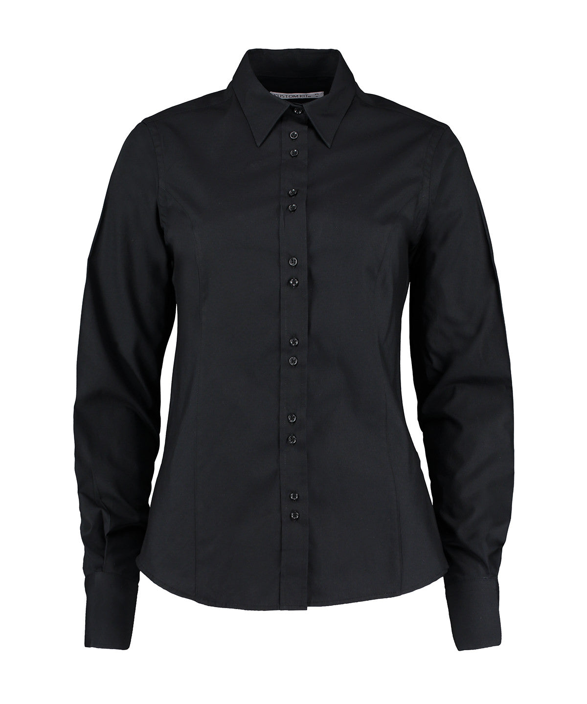 Women's Long-Sleeve Easy-Iron Business Blouse - Black