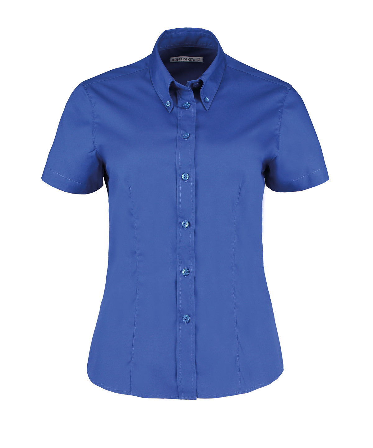 Women's Tailored Oxford Short-Sleeve Blouse - Royal